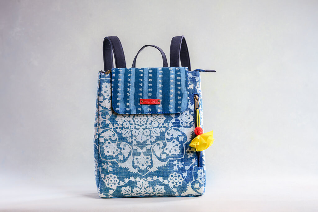 AMAR KOSA Sustainable Products Bangalore Indigo Handcrafted Bags E-Commerce Photoshoot