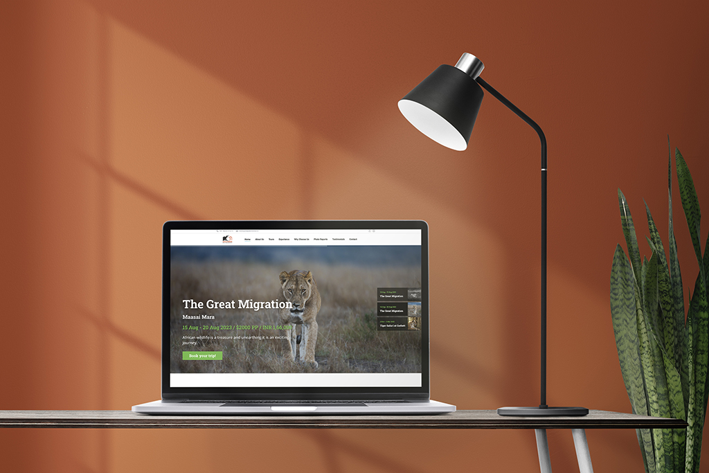 Website Design for a Wildlife Travel Company